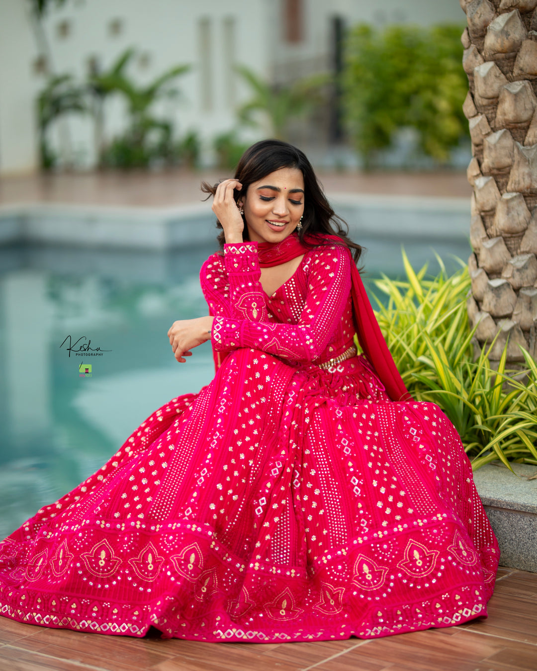 Exquisite Chikankari Lehenga from MyRiti, showcasing the intricate art of Lucknowi embroidery. Ideal for those seeking elegant and traditional Indian wear online.