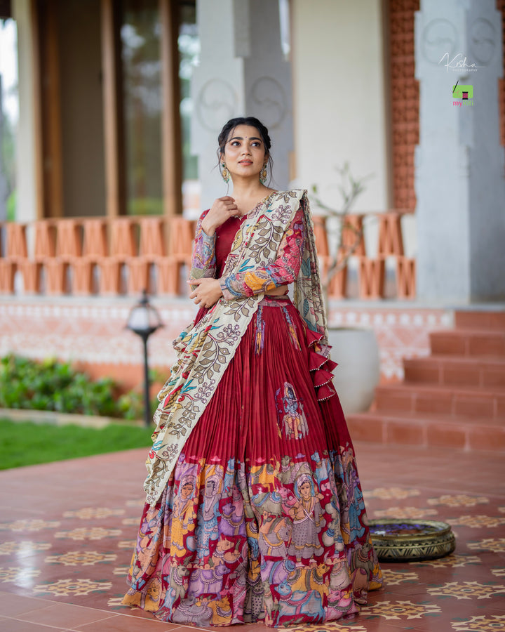 Maroon Lehenga by myRiti