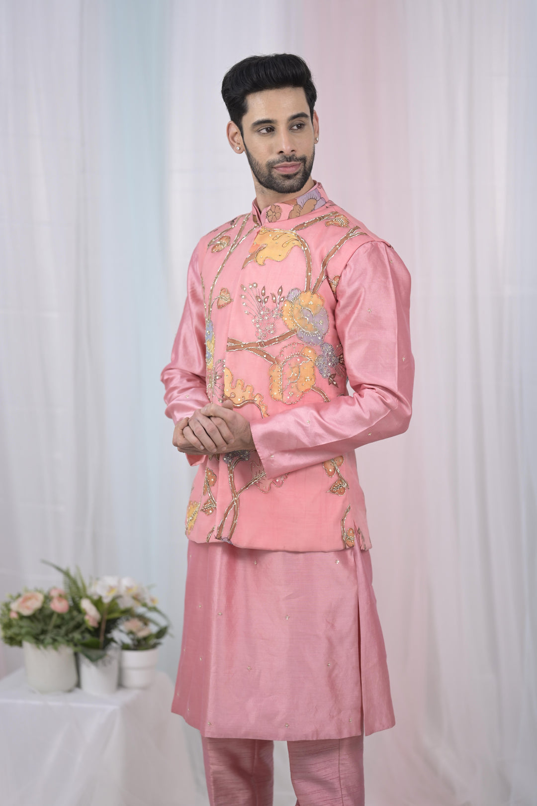 Pink Pen Kalamkari Couple Combo