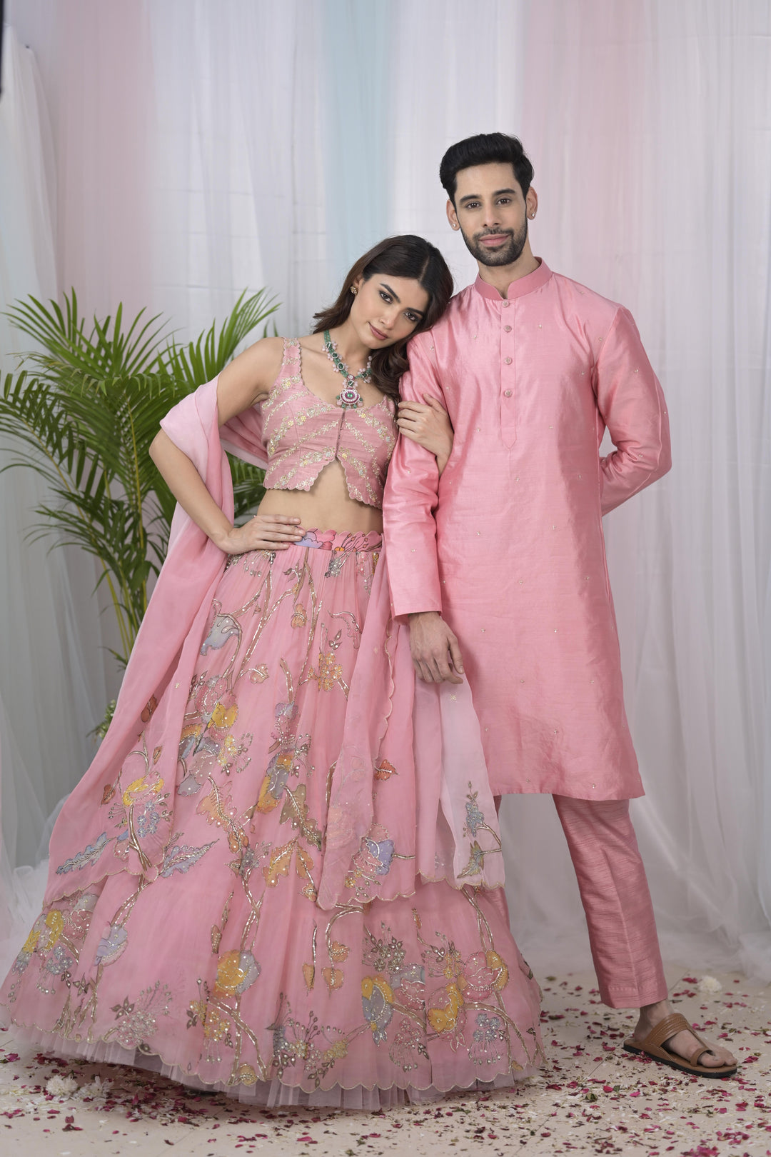 Pink Pen Kalamkari Couple Combo