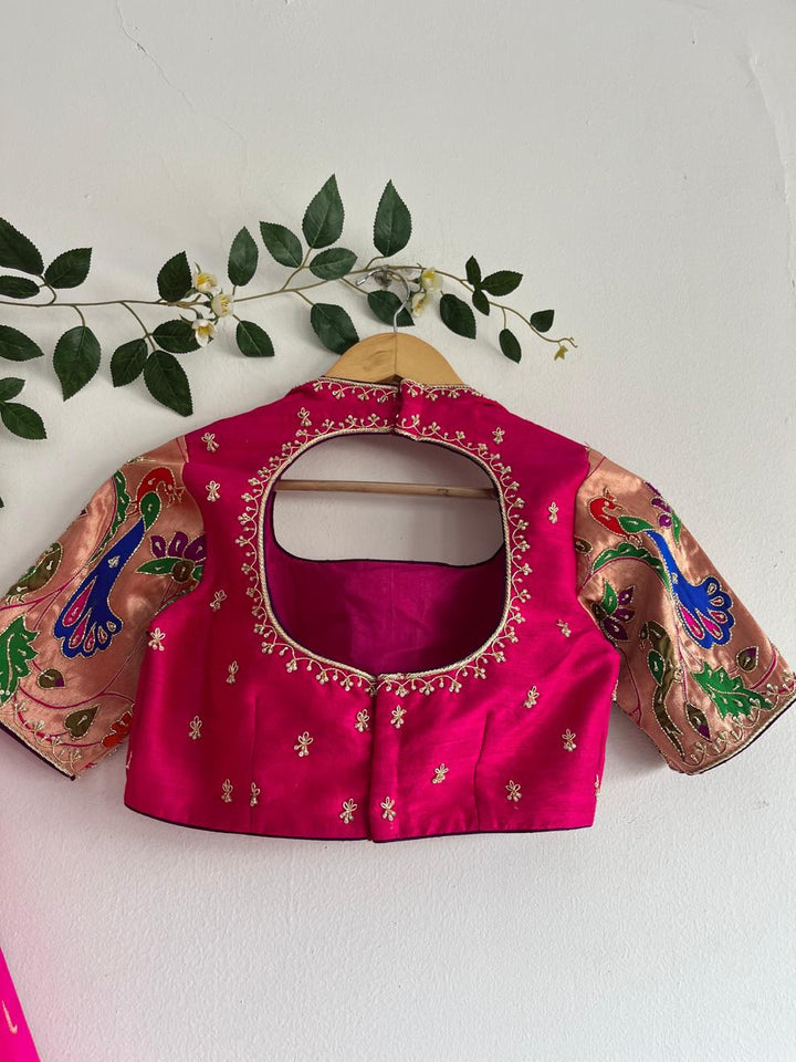 Pink Paithani Silk Lehenga