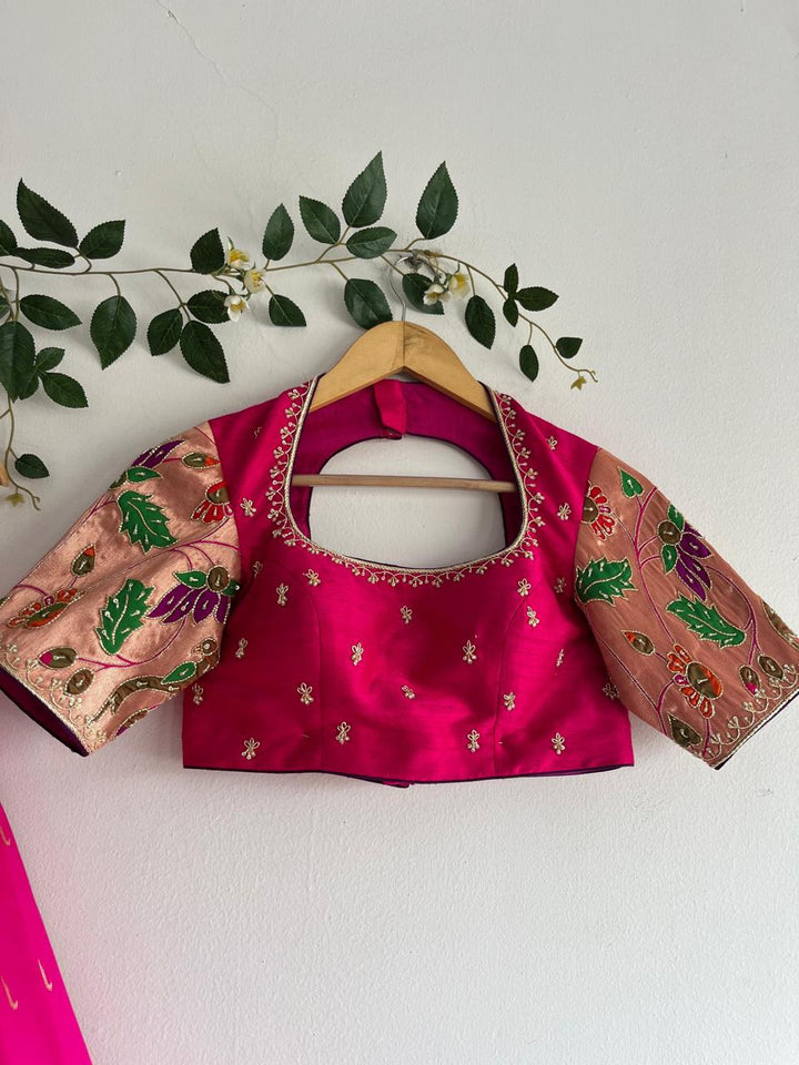 Pink Paithani Silk Lehenga