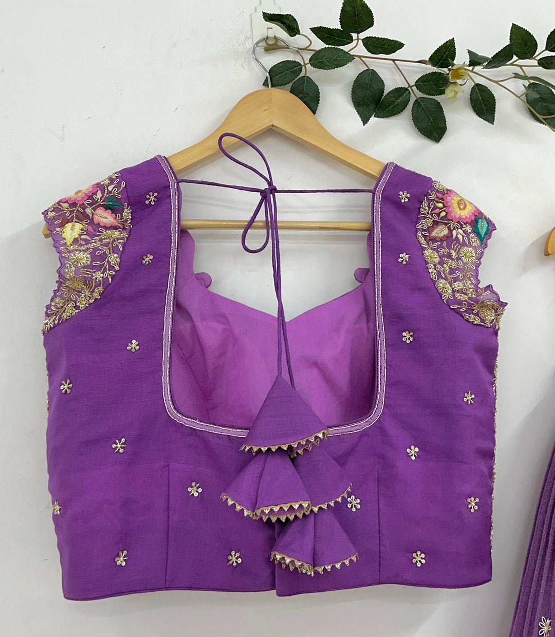 Lavendar Tissue Lehenga