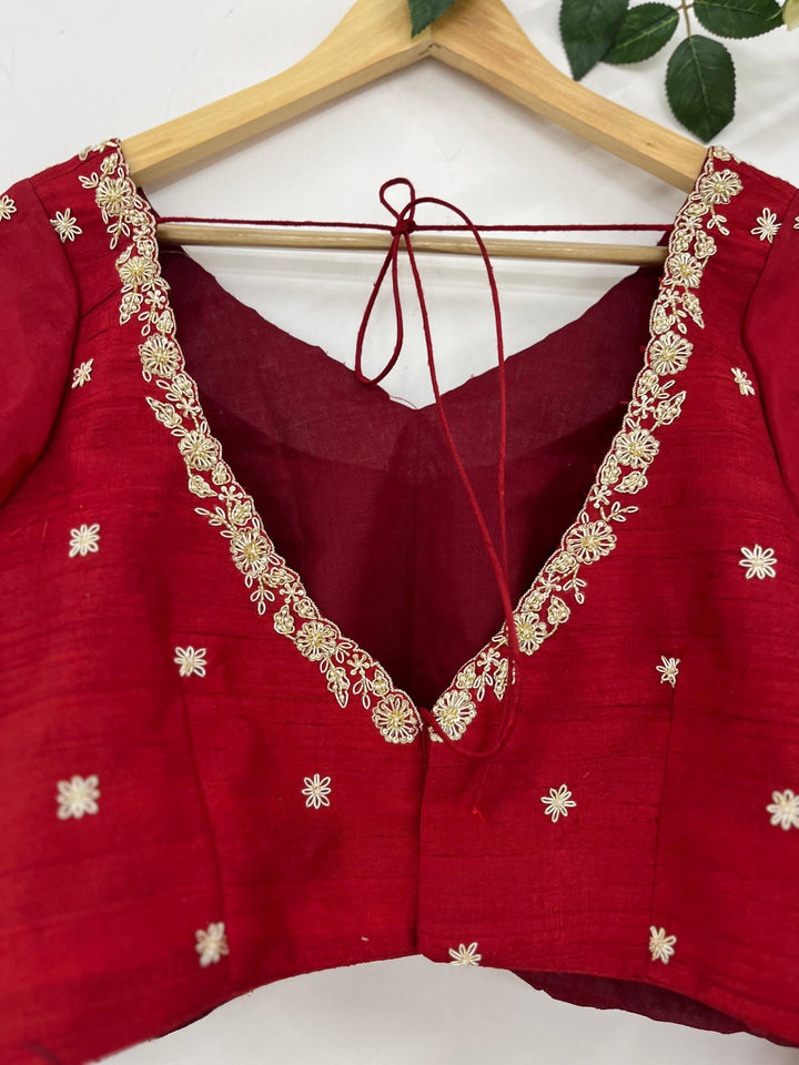 Rust Orange Tissue Lehenga