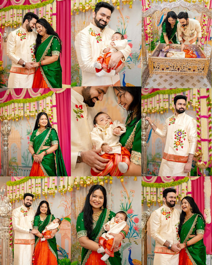 Couple Paithani Silk Outfit