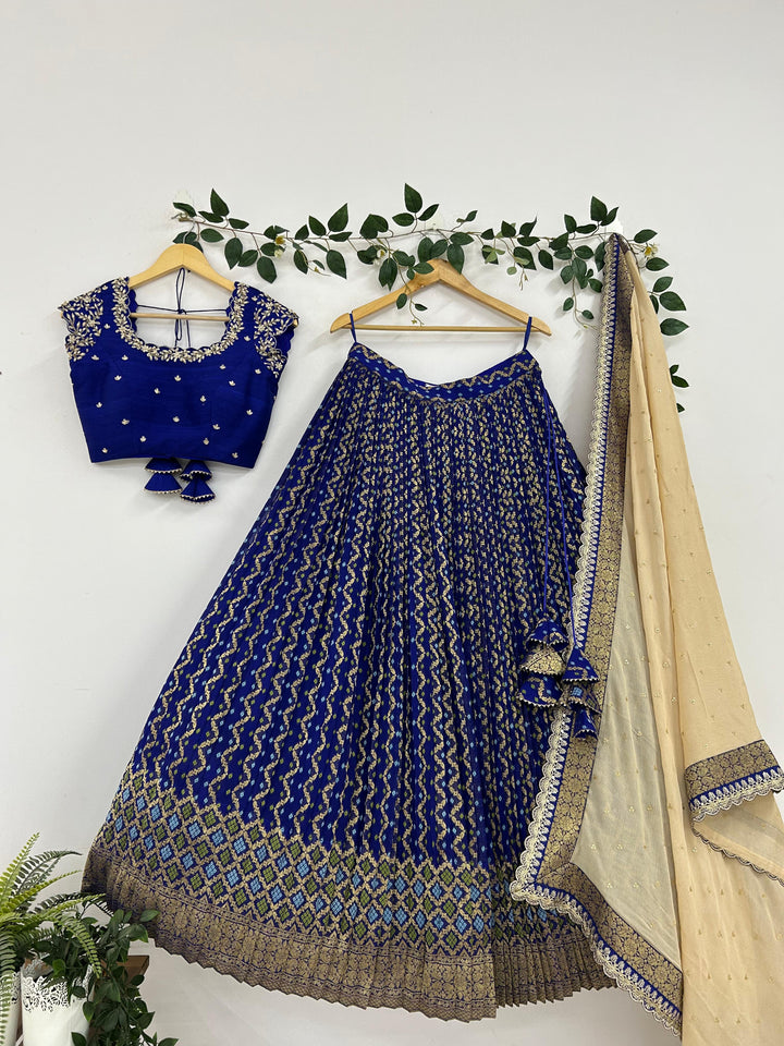 Blue Bandani Lehenga