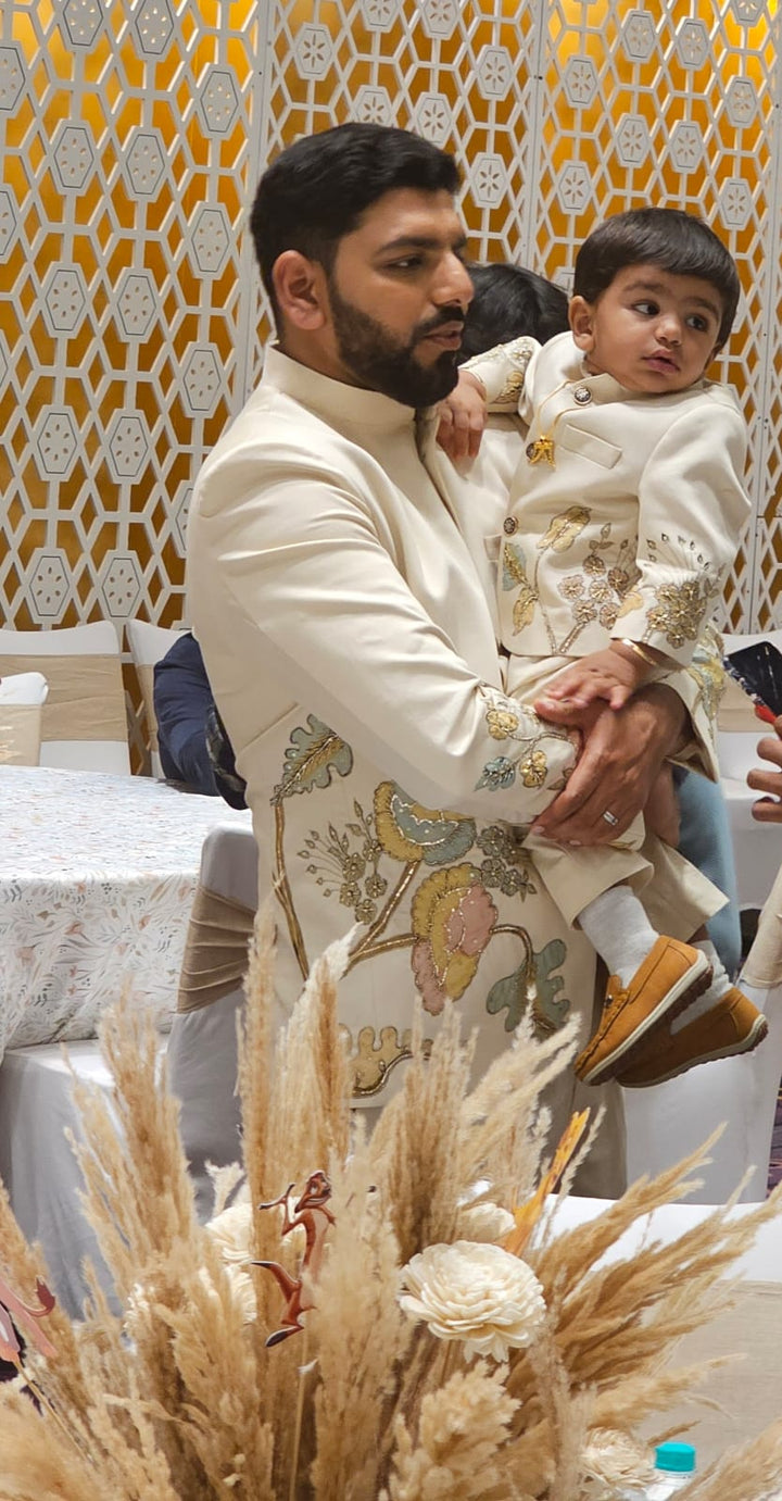 Cream Pen Kalamkari Family Combo