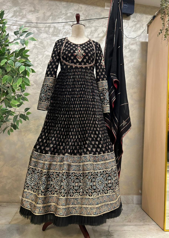Black Ajrakh Dress