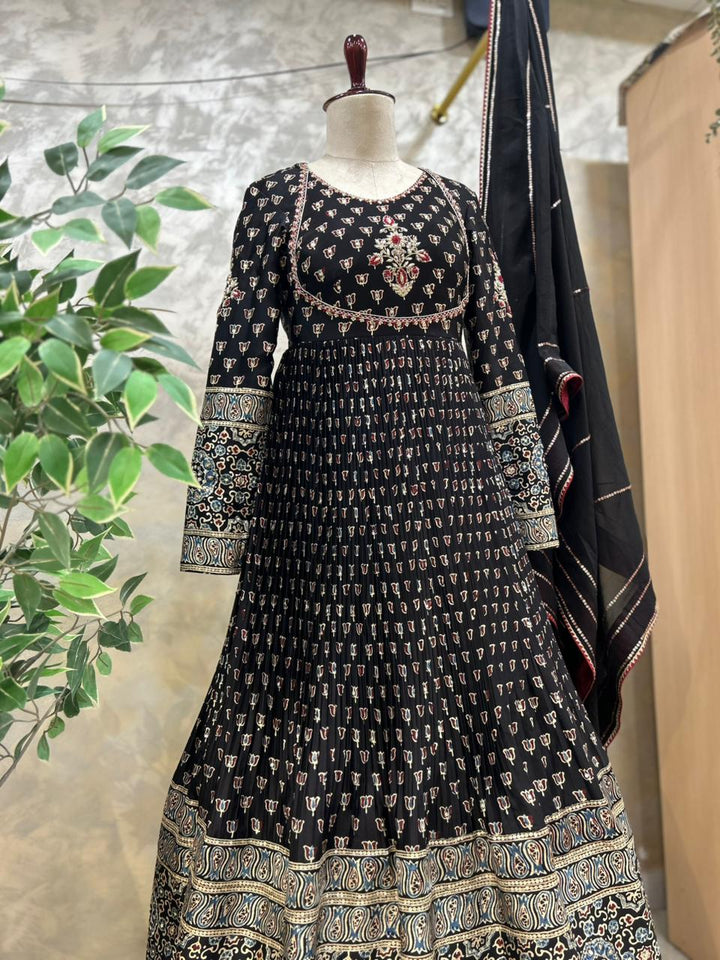 Black Ajrakh Dress