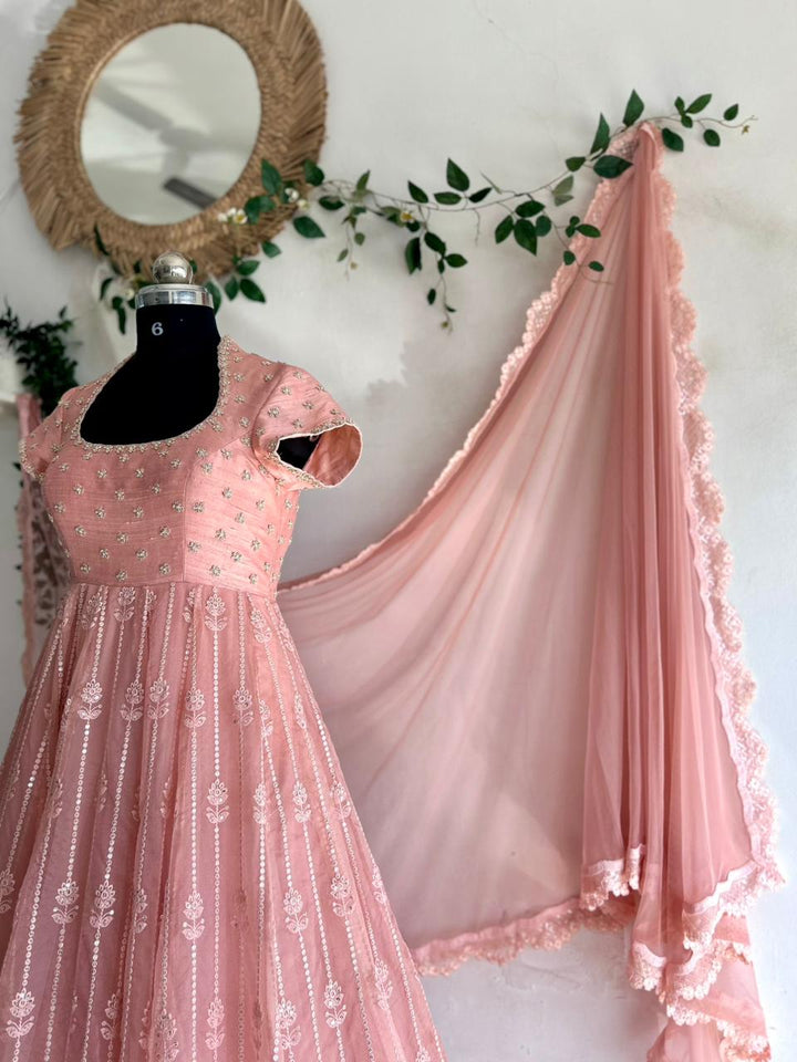 Pink Chikankari Dress