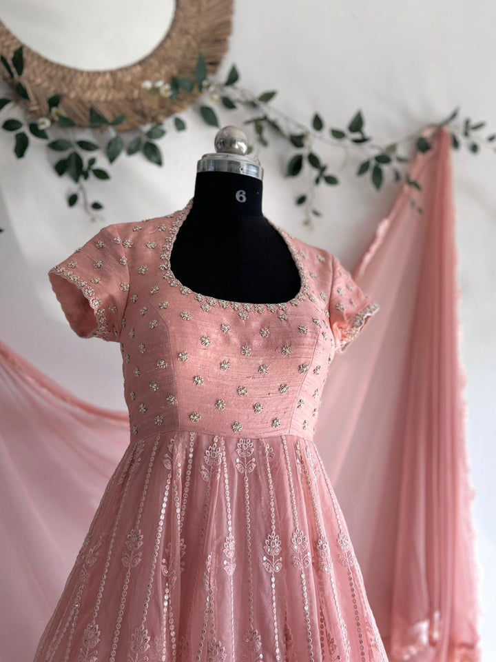 Pink Chikankari Dress
