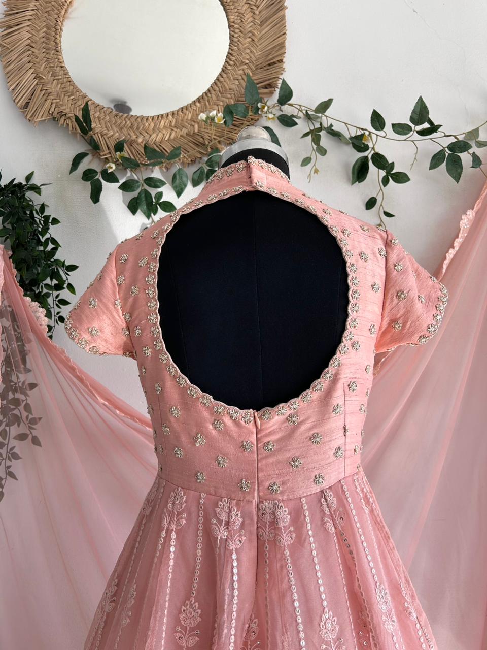 Pink Chikankari Dress