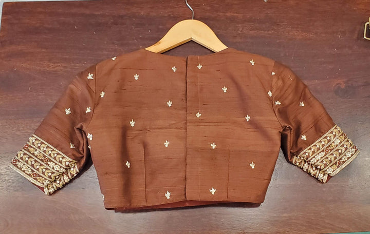 Metallic Bronze Brown Tissue Lehenga