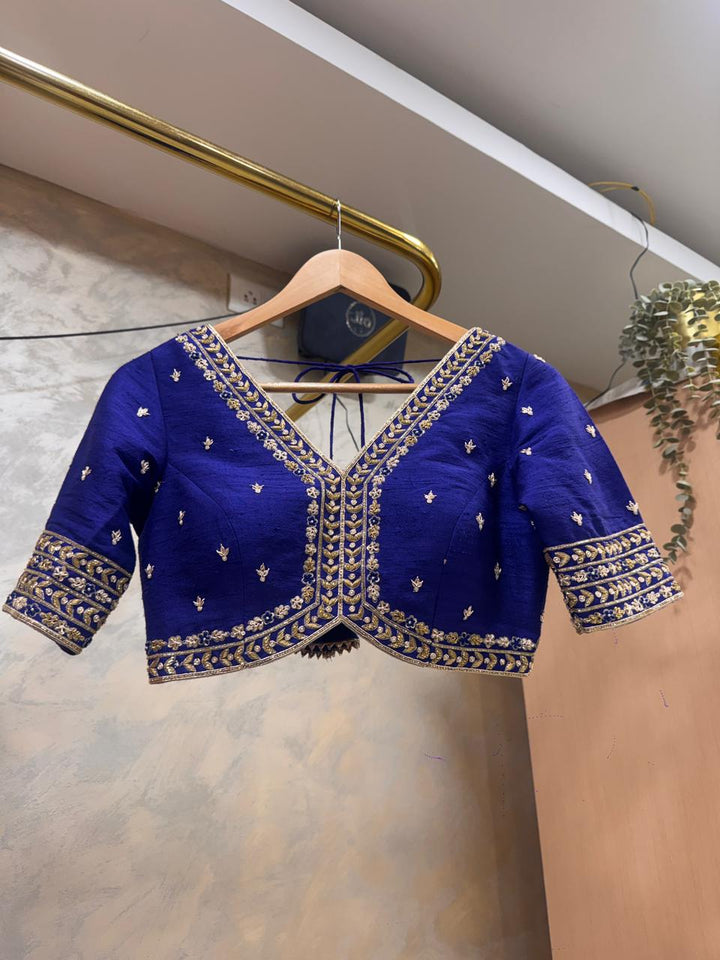 The Midnight Violet -  Designer Tissue Lehenga