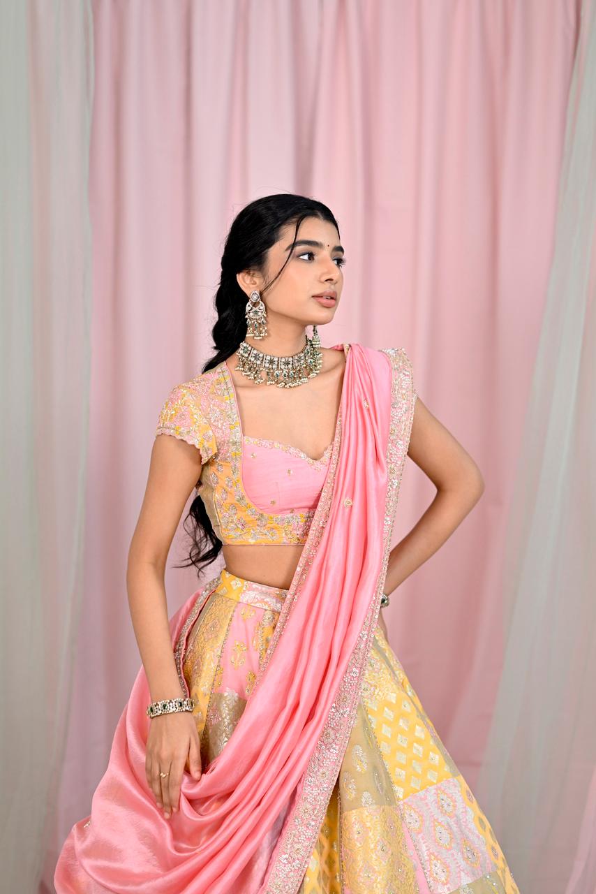 Yellow Banaras Silk Lehenga
