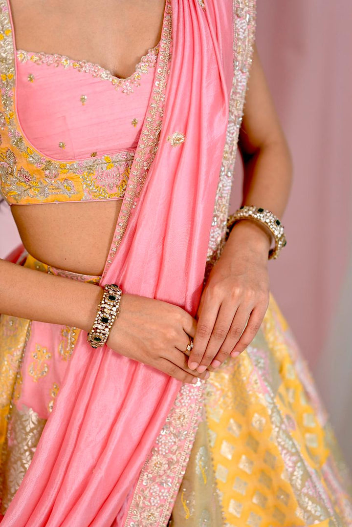 Yellow Banaras Silk Lehenga