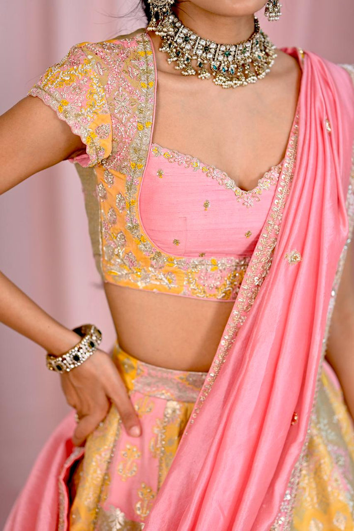 Yellow Banaras Silk Lehenga