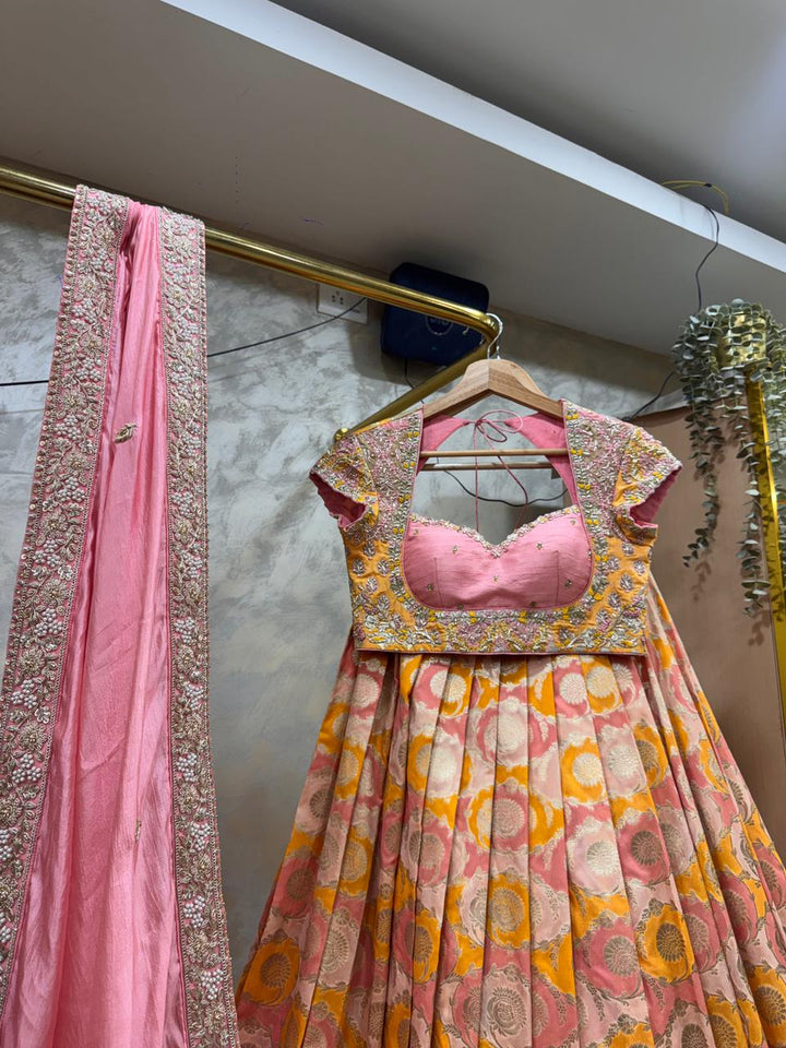 Multicolor Banaras Silk Lehenga