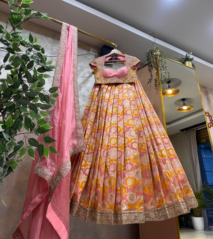 Multicolor Banaras Silk Lehenga