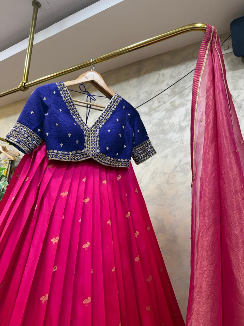 Pink Paithani Silk Lehenga