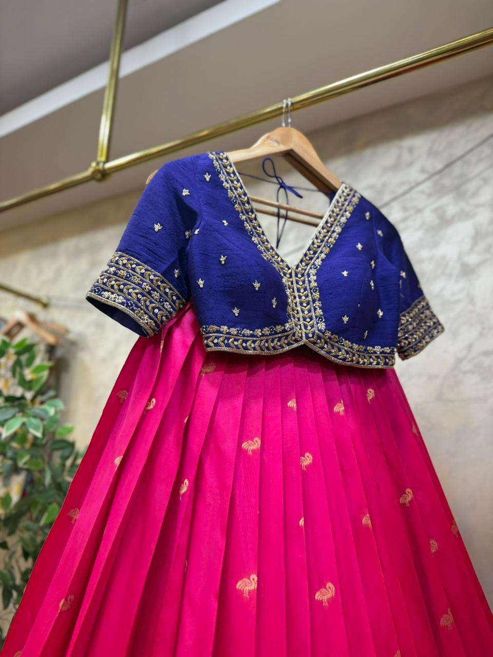 Pink Paithani Silk Lehenga