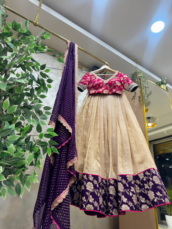 Ivory Tissue Lehenga