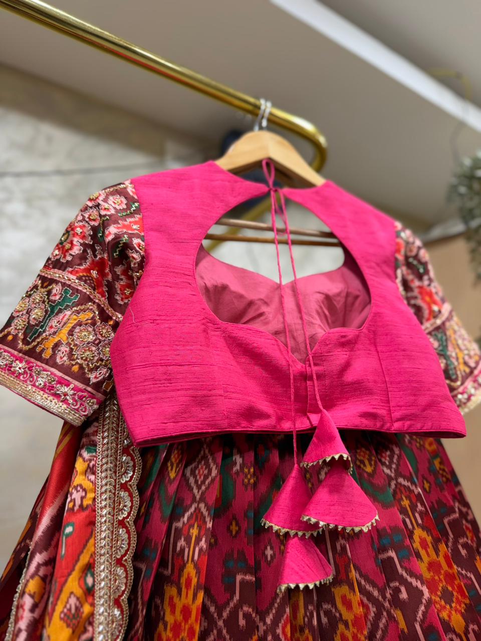 The Pink Rajwada Patola Lehenga