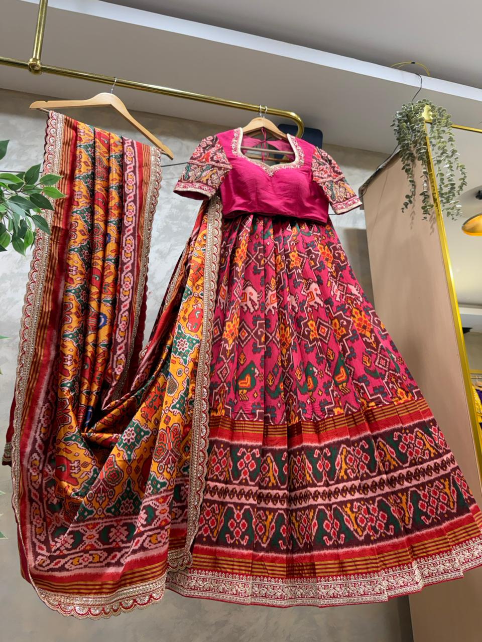 The Pink Rajwada Patola Lehenga