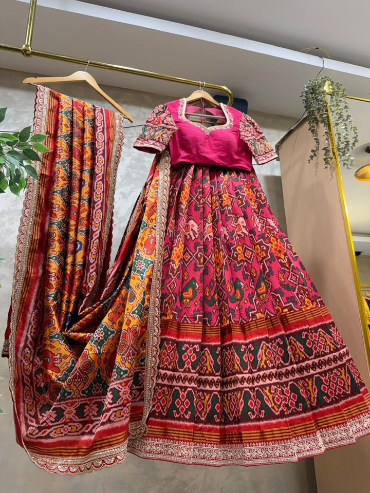 The Pink Rajwada Patola Lehenga