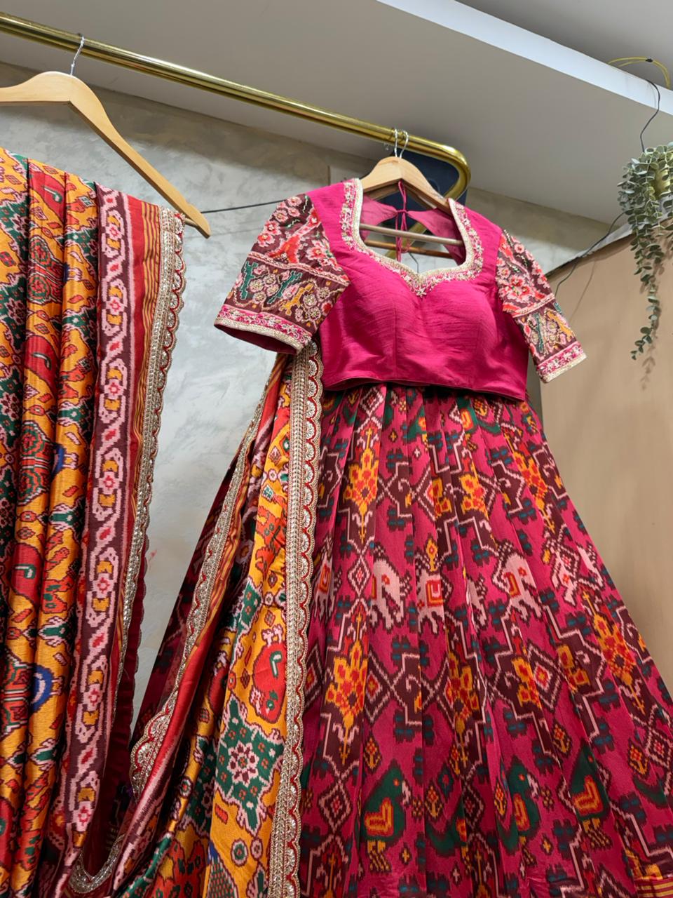 The Pink Rajwada Patola Lehenga