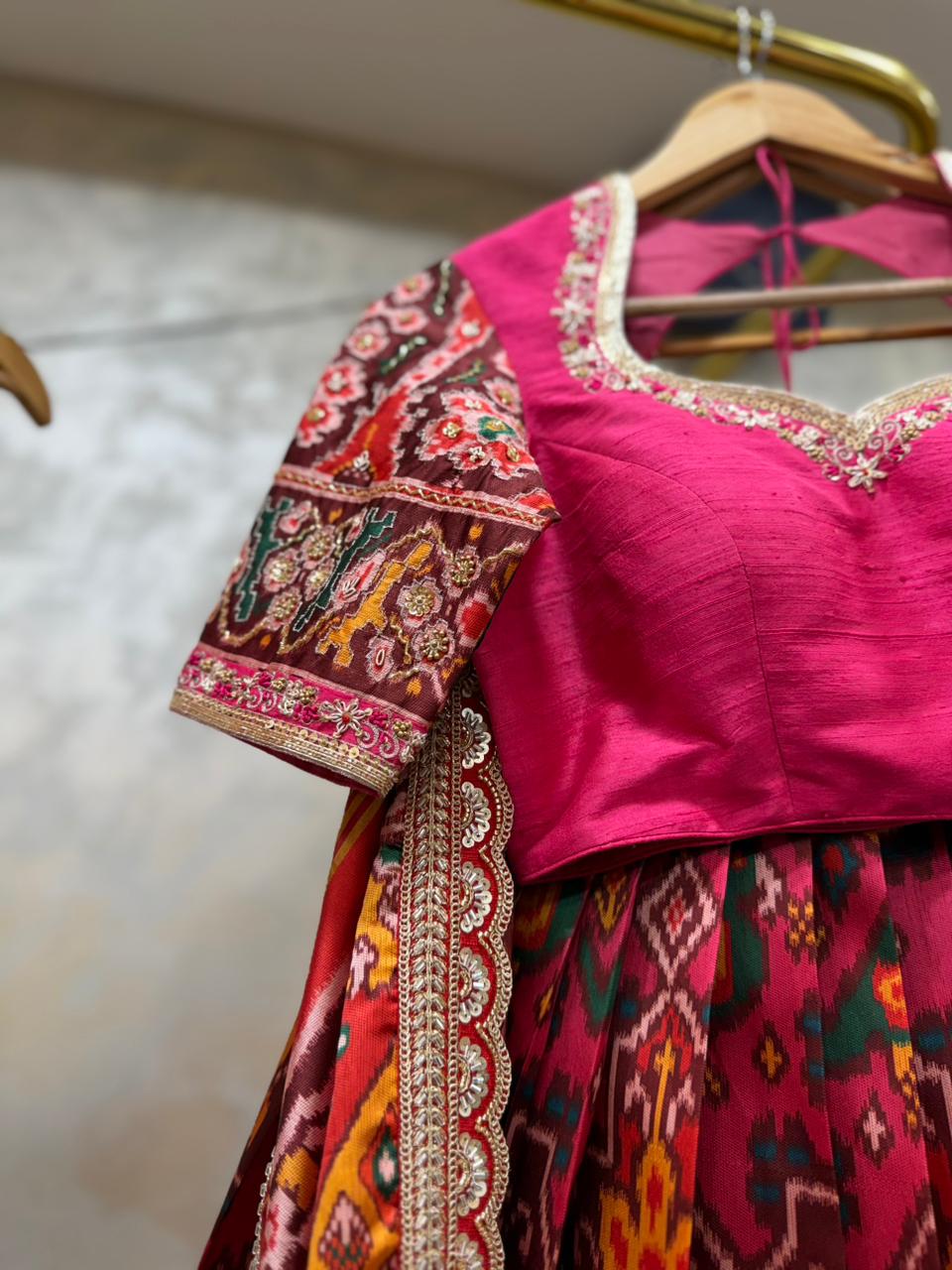 The Pink Rajwada Patola Lehenga