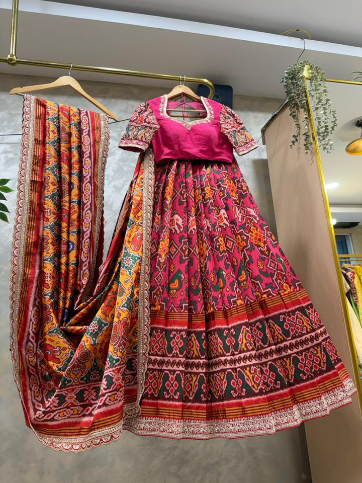The Pink Rajwada Patola Lehenga