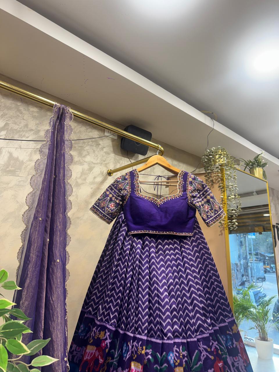 Purple Patola Lehenga