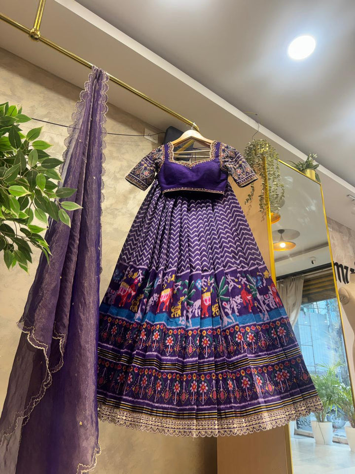 Purple Patola Lehenga