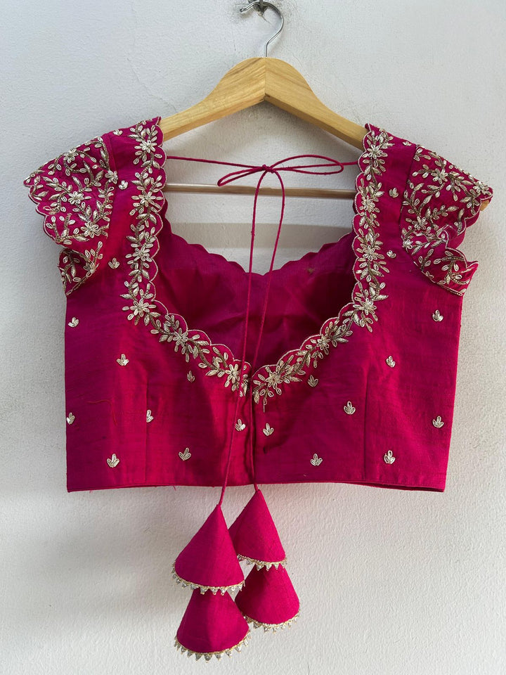 Pink Pure Tissue Lehenga