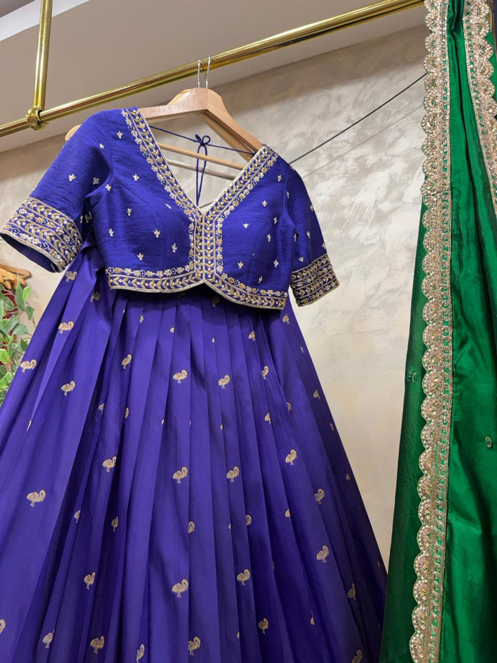 PurplishBlue Paithani Silk Lehenga