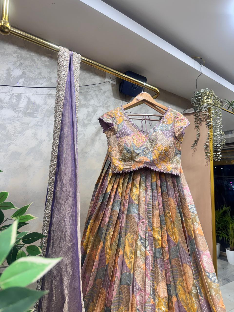 Yellow Banaras Silk Lehenga