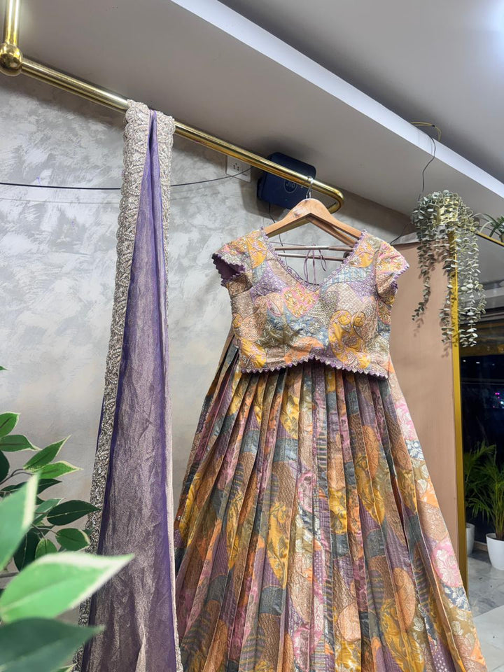 Yellow Banaras Silk Lehenga