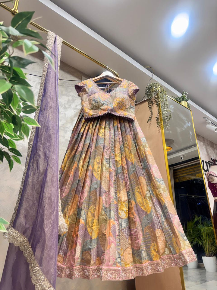 Yellow Banaras Silk Lehenga