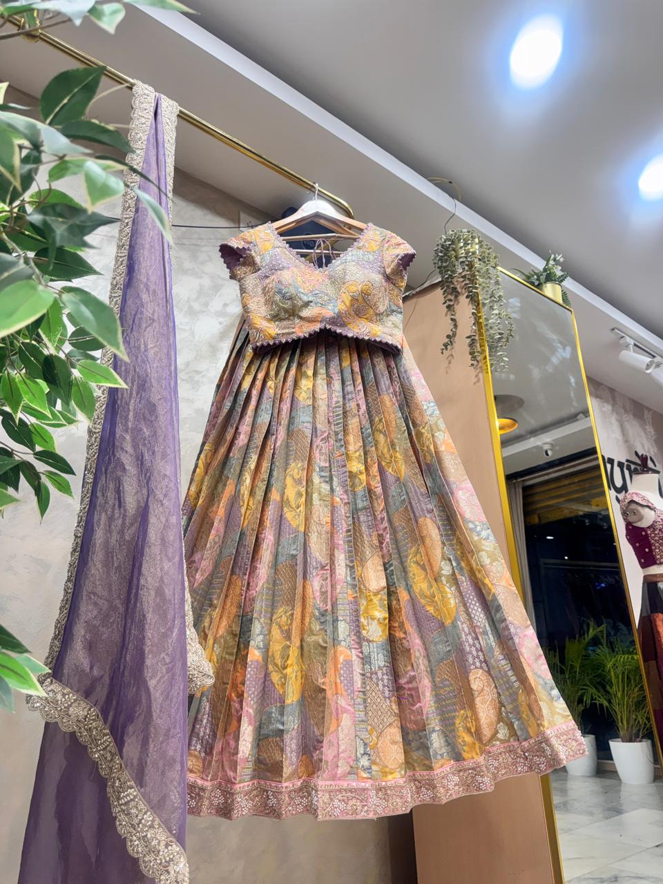 Yellow Banaras Silk Lehenga