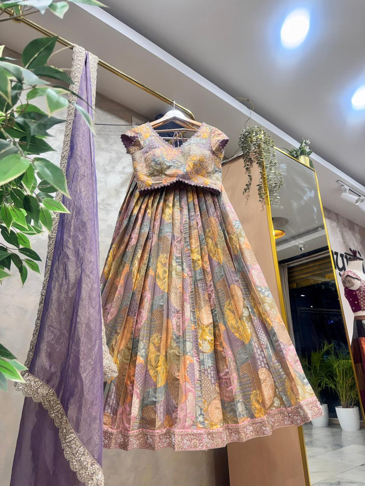 Yellow Banaras Silk Lehenga