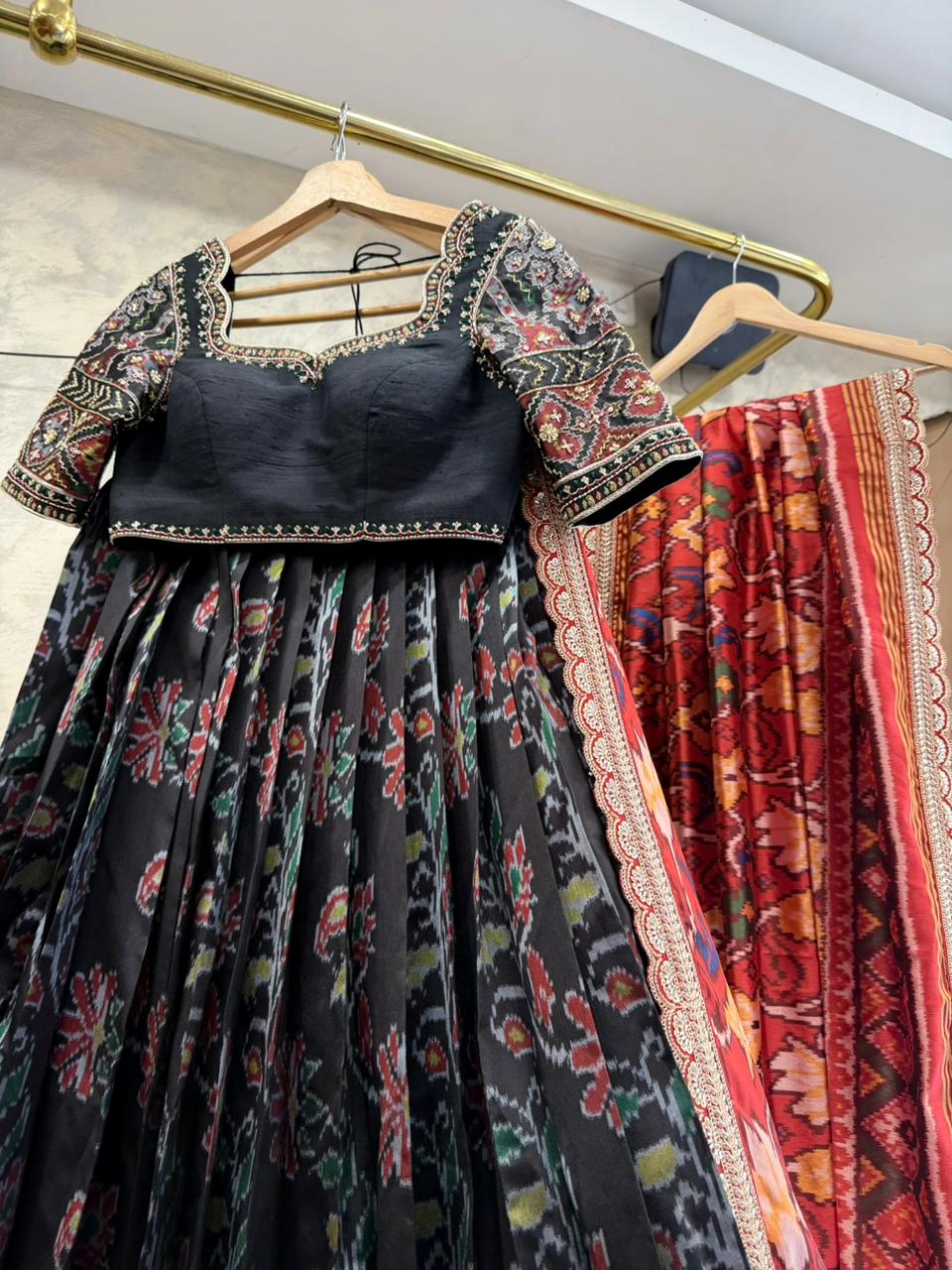 Black Patola Lehenga