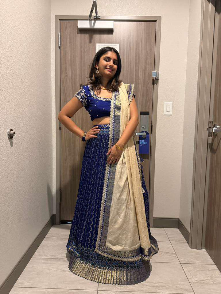 Blue Bandani Lehenga