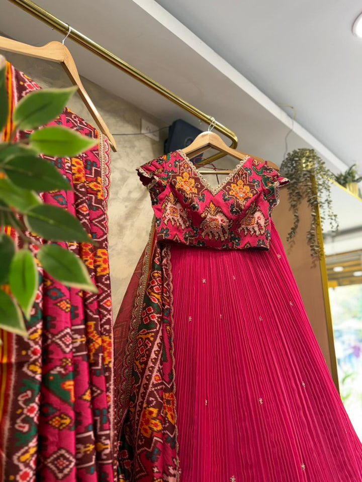 The Pink Pehal Patola Lehenga