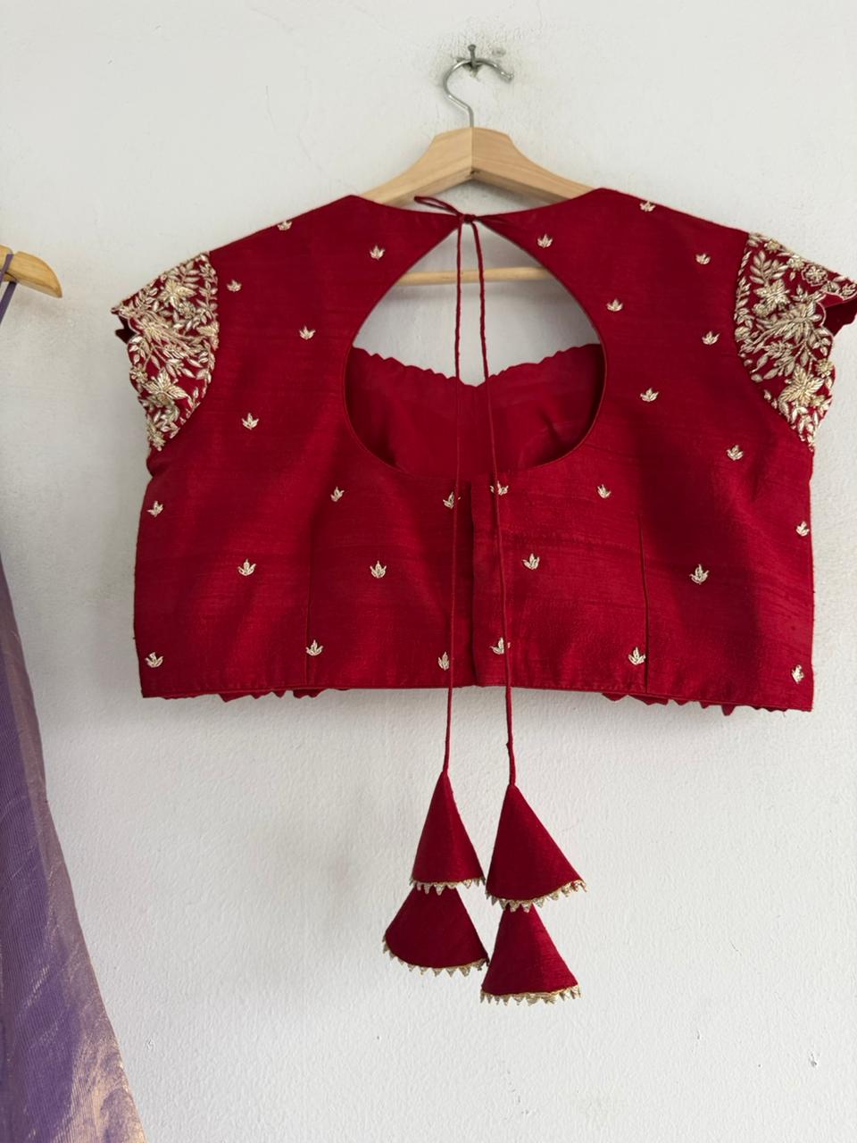 Lavendar Tissue Lehenga