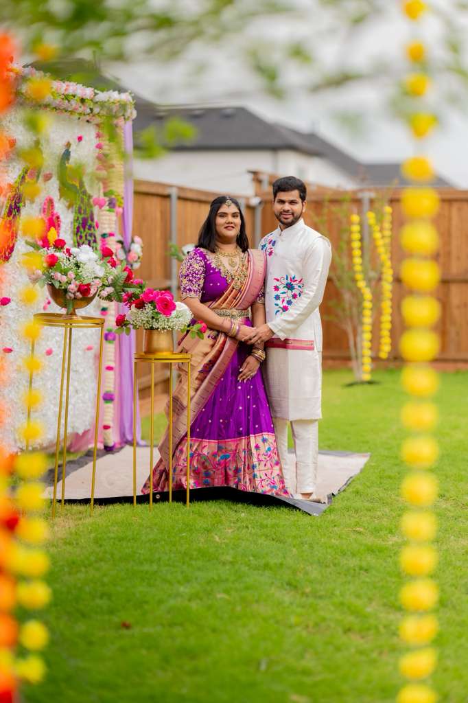 Couple Paithani Silk Outfit