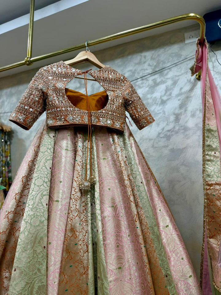 Multicolor Banaras Silk Lehenga