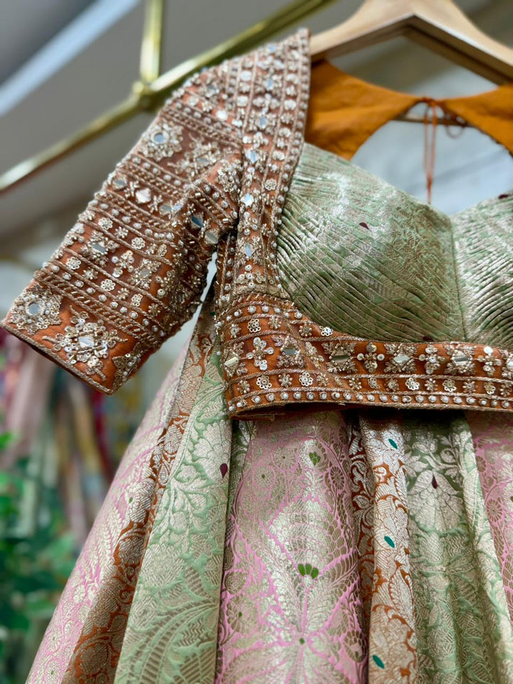 Multicolor Banaras Silk Lehenga