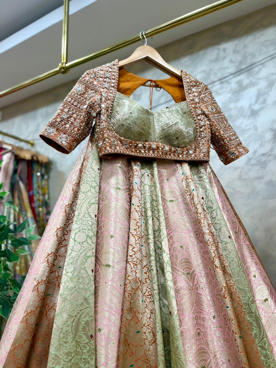Multicolor Banaras Silk Lehenga