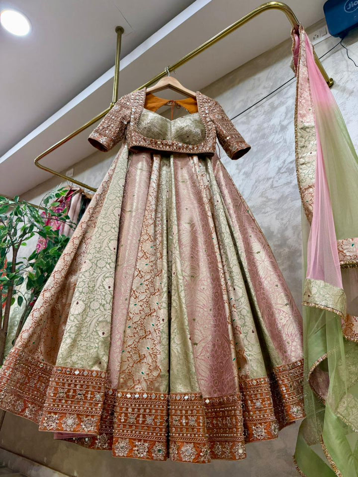 Multicolor Banaras Silk Lehenga